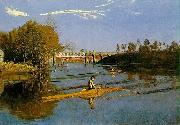 Max Schmitt in a single scull Thomas Eakins